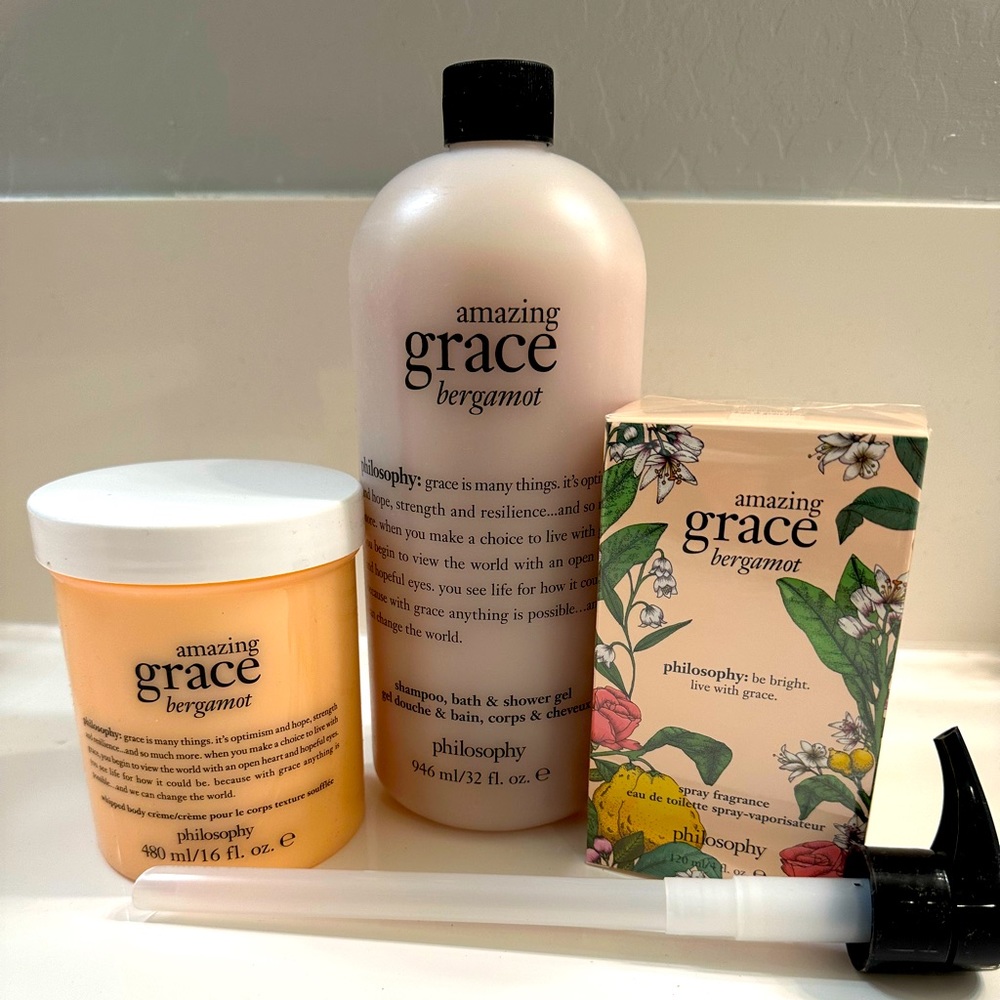 New Philosophy bergamot Amazing Grace set 3 pieces - sealed